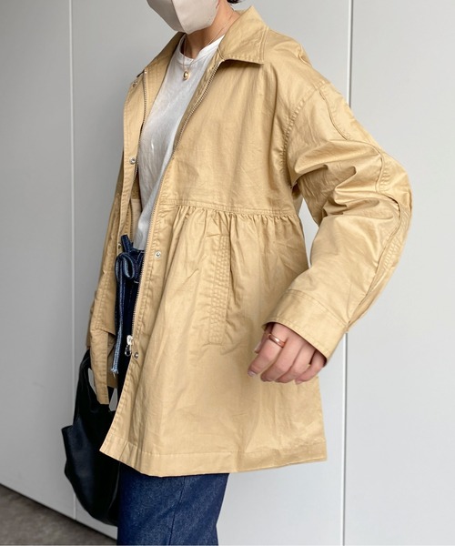 CPCM(シーピーシーエム)の「ハイネックギャザーデザインブルゾン(ブルゾン・レディース・ベージュ/アイボリー/カーキ/サックスブルー・FREE)」の11枚目の写真