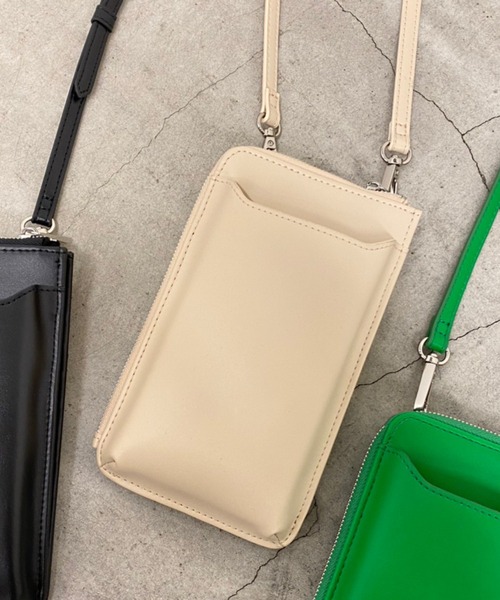 WEGO（ウィゴー）の「WEGO/マルチジップウォレットショルダー（ショルダーバッグ・レディース・ブラック/グリーン/ライトベージュ・FREE）」の6枚目の写真