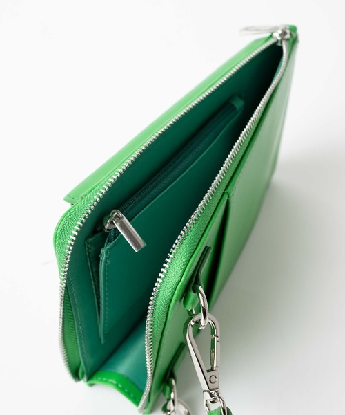 WEGO（ウィゴー）の「WEGO/マルチジップウォレットショルダー（ショルダーバッグ・レディース・ブラック/グリーン/ライトベージュ・FREE）」の19枚目の写真