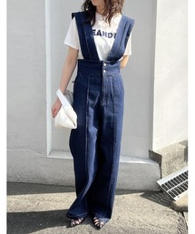 Re:EDIT | [2023S/S PRE ORDER][低身長/高身長サイズ有]リサイクルデニムオールインワン(サロペット/オーバーオール)