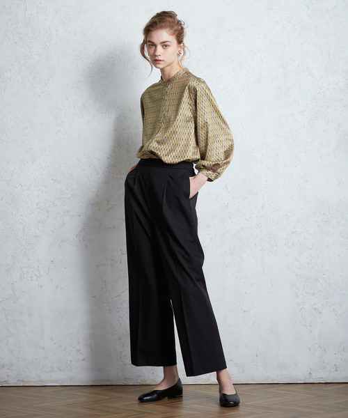 LE SOUK HOLIDAY(ルスークホリデー)の「スマートワイドパンツ(スラックス・レディース・ベージュ/ブラック/ネイビー・M/L/S)」の4枚目の写真