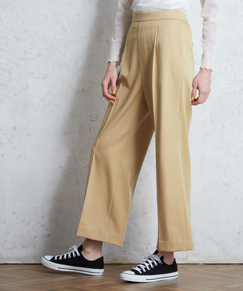 LE SOUK HOLIDAY(ルスークホリデー)の「スマートワイドパンツ(スラックス・レディース・ベージュ/ブラック/ネイビー・M/L/S)」の9枚目の写真