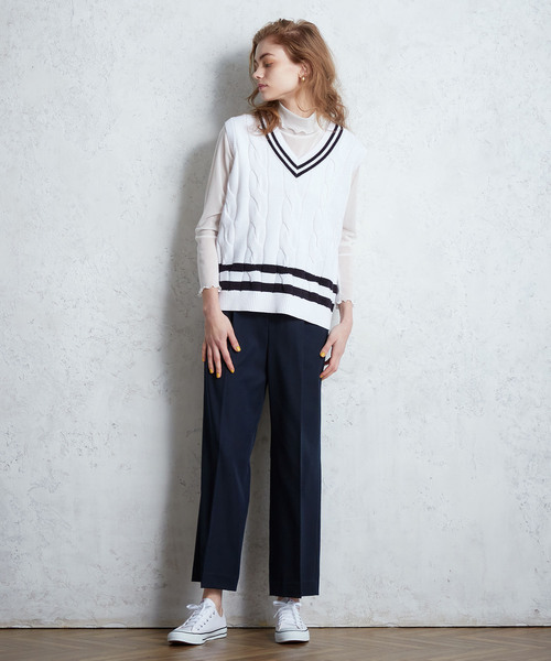 LE SOUK HOLIDAY(ルスークホリデー)の「スマートワイドパンツ(スラックス・レディース・ベージュ/ブラック/ネイビー・M/L/S)」の15枚目の写真