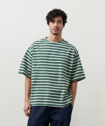 FIDELITY | BORDER S/S WIDE / バスクボーダー半袖シャツ ワイド・ビッグシルエット(Tシャツ/カットソー)