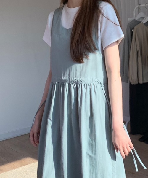 fd style（エフディ スタイル）の「ストリングフレアレイヤードワンピース（ワンピース・レディース・Kelly/Black・FREE）」の4枚目の写真