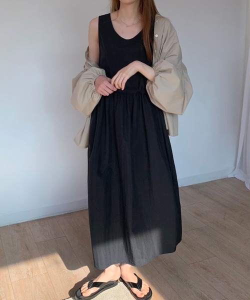 fd style（エフディ スタイル）の「ストリングフレアレイヤードワンピース（ワンピース・レディース・Kelly/Black・FREE）」の14枚目の写真