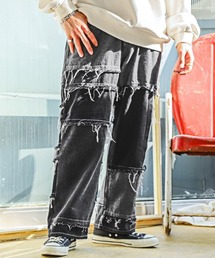 ワイドクレイジーデニムパンツ