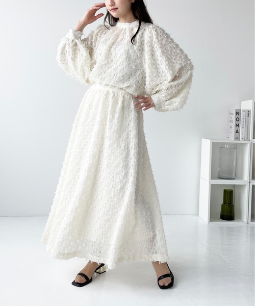 Meli rich（メリーリッチ）の「【セットアップ/オケージョン対応】シアージャガードブラウス（シャツ/ブラウス・レディース・アイボリー/ブラック/グレー・FREE）」の7枚目の写真