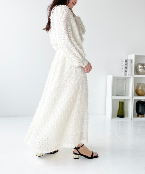 Meli rich（メリーリッチ）の「【セットアップ/オケージョン対応】シアージャガードブラウス（シャツ/ブラウス・レディース・アイボリー/ブラック/グレー・FREE）」の10枚目の写真