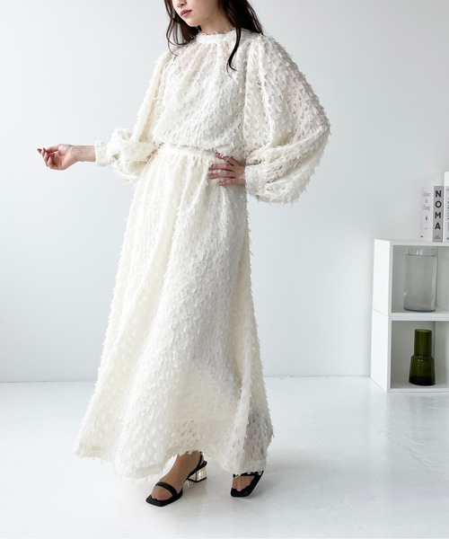 Meli rich（メリーリッチ）の「【セットアップ/オケージョン対応】シアージャガードブラウス（シャツ/ブラウス・レディース・アイボリー/ブラック/グレー・FREE）」の14枚目の写真