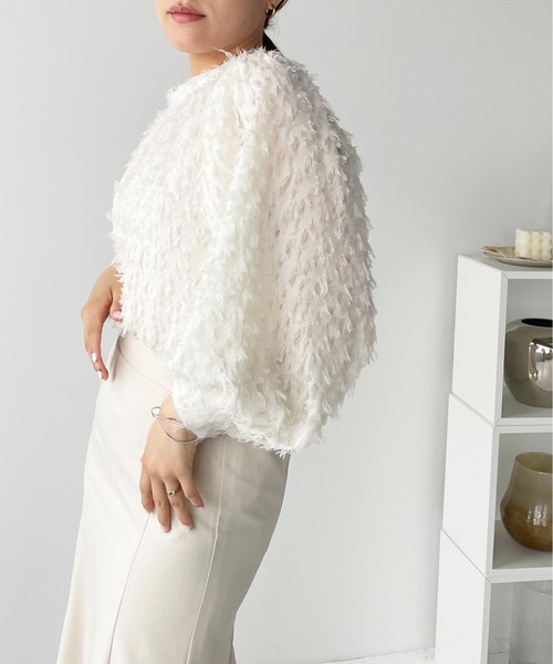 Meli rich（メリーリッチ）の「【セットアップ/オケージョン対応】シアージャガードブラウス（シャツ/ブラウス・レディース・アイボリー/ブラック/グレー・FREE）」の17枚目の写真