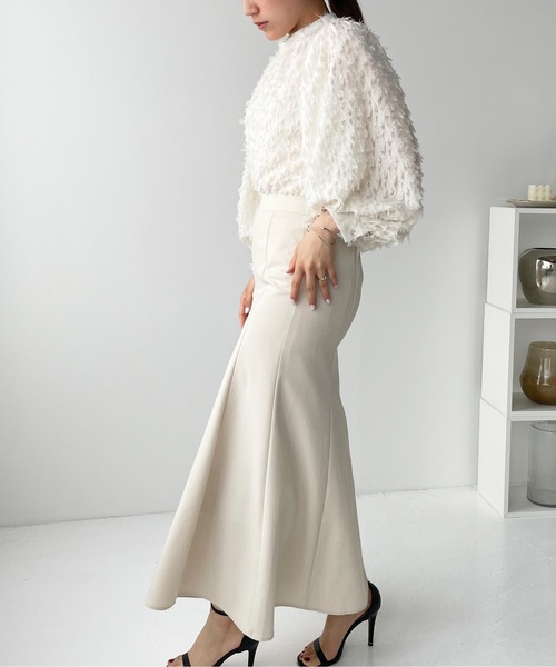 Meli rich（メリーリッチ）の「【セットアップ/オケージョン対応】シアージャガードブラウス（シャツ/ブラウス・レディース・アイボリー/ブラック/グレー・FREE）」の20枚目の写真