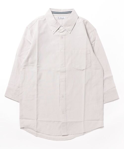 STYLEBLOCK（スタイルブロック）の「TCオックス7分袖BDシャツ（シャツ/ブラウス・メンズ・サックスブルー/ライトグレー/ホワイト/ネイビー・L/M/LL）」の7枚目の写真