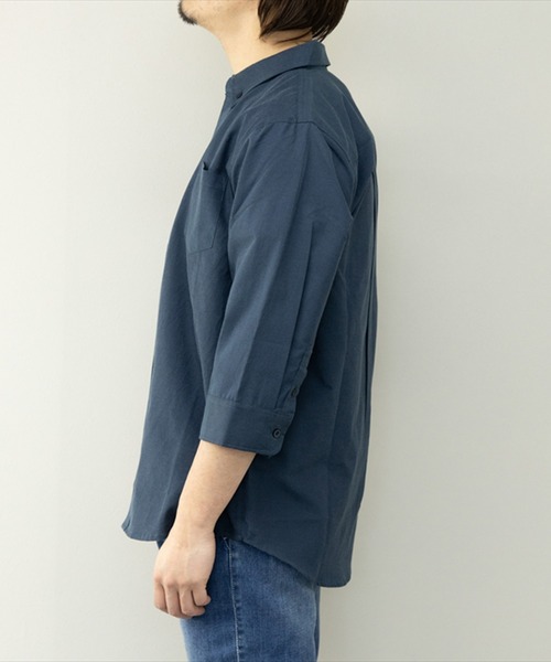 STYLEBLOCK（スタイルブロック）の「TCオックス7分袖BDシャツ（シャツ/ブラウス・メンズ・サックスブルー/ライトグレー/ホワイト/ネイビー・L/M/LL）」の10枚目の写真