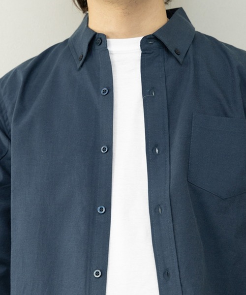 STYLEBLOCK（スタイルブロック）の「TCオックス7分袖BDシャツ（シャツ/ブラウス・メンズ・サックスブルー/ライトグレー/ホワイト/ネイビー・L/M/LL）」の12枚目の写真