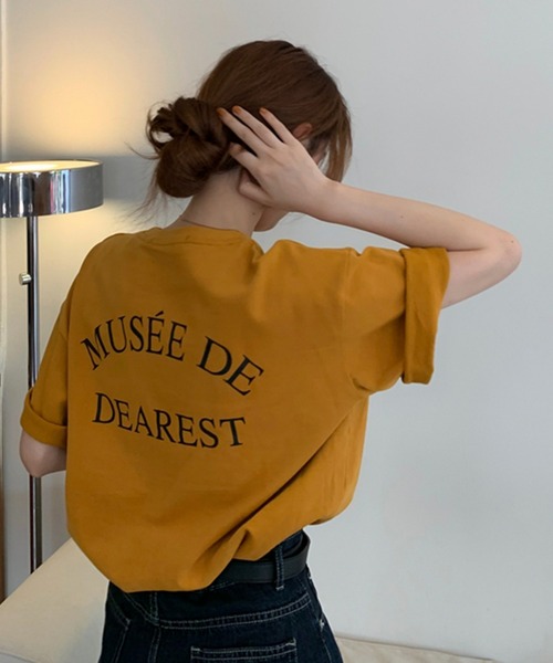 Chaco closet（チャコ クローゼット）の「オーバーサイズバックプリントデザインTシャツ（Tシャツ/カットソー・レディース・グレー/ホワイト/イエロー・FREE）」の3枚目の写真