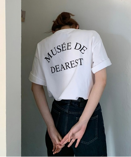 Chaco closet（チャコ クローゼット）の「オーバーサイズバックプリントデザインTシャツ（Tシャツ/カットソー・レディース・グレー/ホワイト/イエロー・FREE）」の12枚目の写真