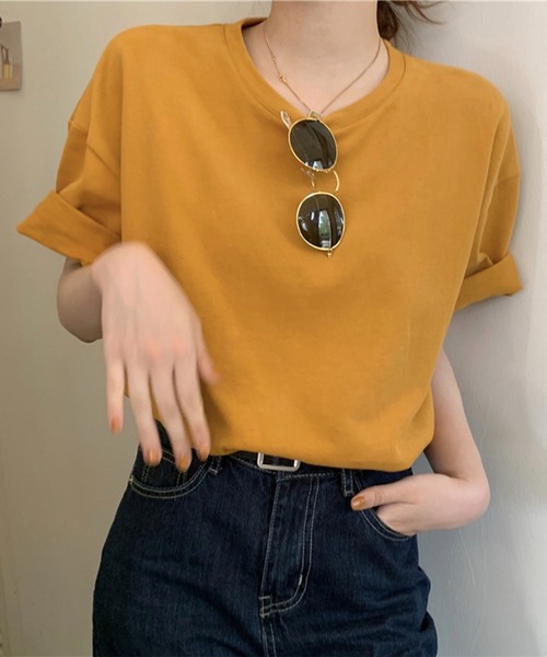 Chaco closet（チャコ クローゼット）の「オーバーサイズバックプリントデザインTシャツ（Tシャツ/カットソー・レディース・グレー/ホワイト/イエロー・FREE）」の11枚目の写真