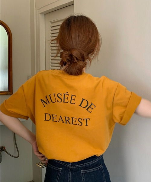 Chaco closet（チャコ クローゼット）の「オーバーサイズバックプリントデザインTシャツ（Tシャツ/カットソー・レディース・グレー/ホワイト/イエロー・FREE）」の8枚目の写真