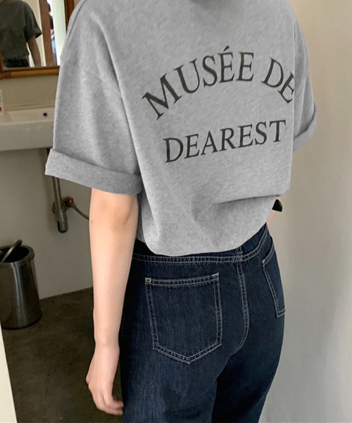 Chaco closet（チャコ クローゼット）の「オーバーサイズバックプリントデザインTシャツ（Tシャツ/カットソー・レディース・グレー/ホワイト/イエロー・FREE）」の22枚目の写真