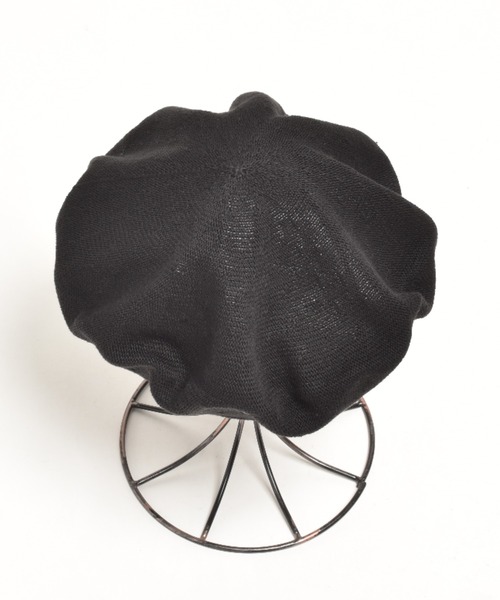 CPH（シーピーエイチ）の「611CO BERET SOLID COTTON / ベレー ソリッドコットン（ハンチング/ベレー帽・メンズ・ブラック・FREE）」の9枚目の写真