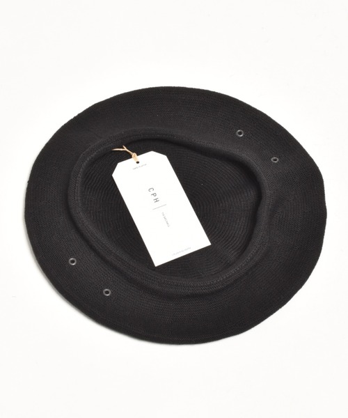 CPH（シーピーエイチ）の「611CO BERET SOLID COTTON / ベレー ソリッドコットン（ハンチング/ベレー帽・メンズ・ブラック・FREE）」の7枚目の写真