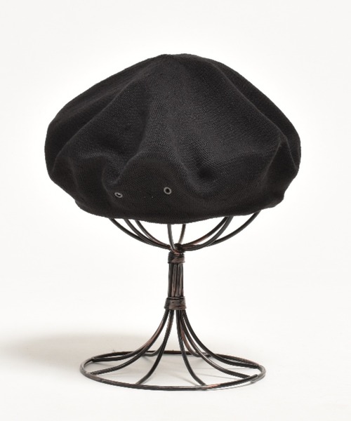 CPH（シーピーエイチ）の「611CO BERET SOLID COTTON / ベレー ソリッドコットン（ハンチング/ベレー帽・メンズ・ブラック・FREE）」の8枚目の写真