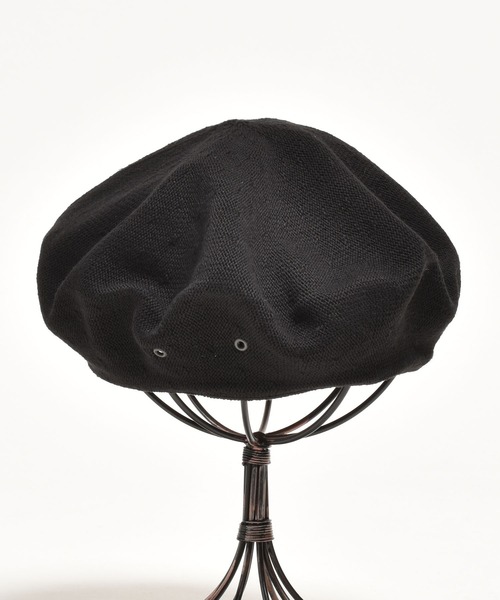 CPH（シーピーエイチ）の「611CO BERET SOLID COTTON / ベレー ソリッドコットン（ハンチング/ベレー帽・メンズ・ブラック・FREE）」の12枚目の写真