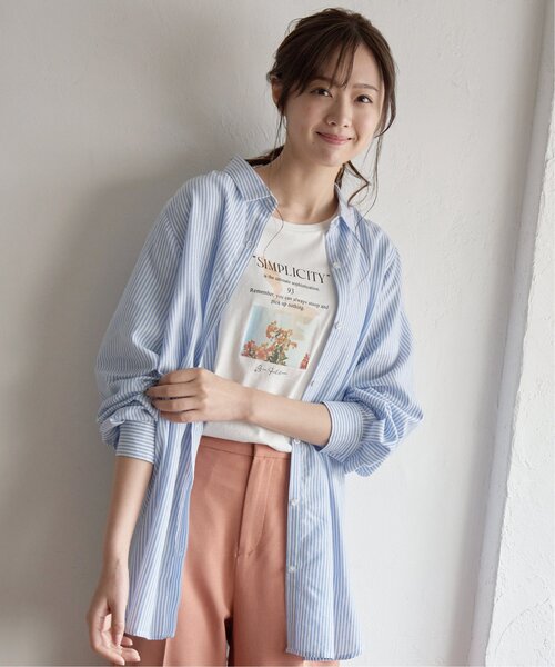 ikka(イッカ)の「ロゴフォトプリントT(Tシャツ/カットソー・レディース・ベージュ/ミント/ホワイト/チャコールグレー/オフホワイト/ブラック・S/M/L)」の11枚目の写真