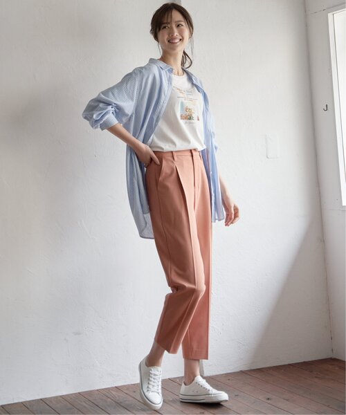ikka(イッカ)の「ロゴフォトプリントT(Tシャツ/カットソー・レディース・ベージュ/ミント/ホワイト/チャコールグレー/オフホワイト/ブラック・S/M/L)」の12枚目の写真