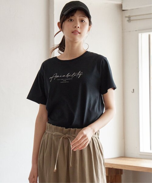 ikka(イッカ)の「ロゴフォトプリントT(Tシャツ/カットソー・レディース・ベージュ/ミント/ホワイト/チャコールグレー/オフホワイト/ブラック・S/M/L)」の17枚目の写真