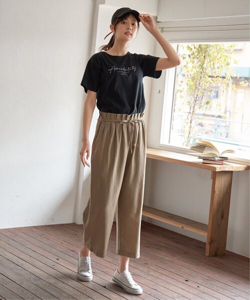 ikka(イッカ)の「ロゴフォトプリントT(Tシャツ/カットソー・レディース・ベージュ/ミント/ホワイト/チャコールグレー/オフホワイト/ブラック・S/M/L)」の18枚目の写真