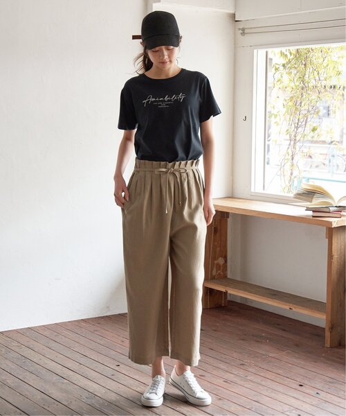 ikka(イッカ)の「ロゴフォトプリントT(Tシャツ/カットソー・レディース・ベージュ/ミント/ホワイト/チャコールグレー/オフホワイト/ブラック・S/M/L)」の19枚目の写真