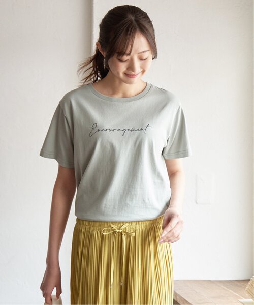 ikka(イッカ)の「ロゴフォトプリントT(Tシャツ/カットソー・レディース・ベージュ/ミント/ホワイト/チャコールグレー/オフホワイト/ブラック・S/M/L)」の20枚目の写真