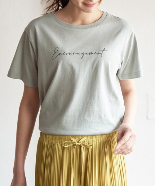ikka(イッカ)の「ロゴフォトプリントT(Tシャツ/カットソー・レディース・ベージュ/ミント/ホワイト/チャコールグレー/オフホワイト/ブラック・S/M/L)」の6枚目の写真