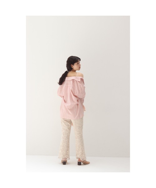 muguet(ミュゲ)の「flare lace pants(スラックス・レディース・ピンク/アイボリー・FREE)」の7枚目の写真