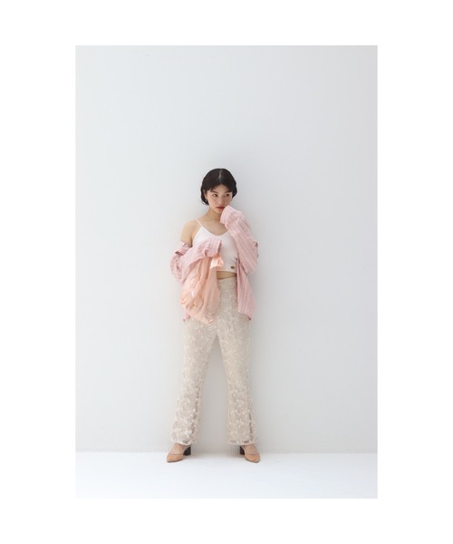 muguet(ミュゲ)の「flare lace pants(スラックス・レディース・ピンク/アイボリー・FREE)」の11枚目の写真