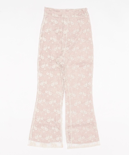 muguet(ミュゲ)の「flare lace pants(スラックス・レディース・ピンク/アイボリー・FREE)」の15枚目の写真