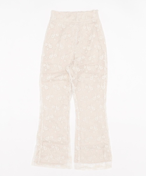 muguet(ミュゲ)の「flare lace pants(スラックス・レディース・ピンク/アイボリー・FREE)」の16枚目の写真