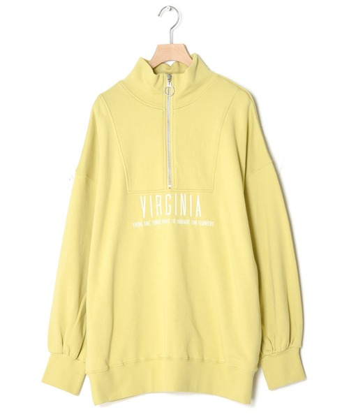 w closet(ダブルクローゼット)の「ハーフジップ刺繍入りスウェット(スウェット・レディース・イエロー系/オフホワイト/グレー・FREE)」の8枚目の写真