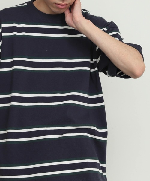 SENSE OF PLACE by URBAN RESEARCH（センスオブプレイスバイアーバンリサーチ）の「『ユニセックス』ボーダーヘビーウエイトTシャツ(5分袖)（Tシャツ/カットソー・メンズ・その他4/その他3/その他2/その他1・LARGE/MEDIUM）」の5枚目の写真