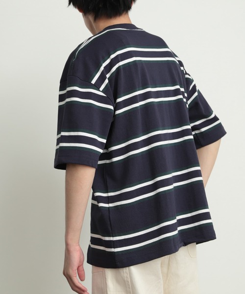 SENSE OF PLACE by URBAN RESEARCH（センスオブプレイスバイアーバンリサーチ）の「『ユニセックス』ボーダーヘビーウエイトTシャツ(5分袖)（Tシャツ/カットソー・メンズ・その他4/その他3/その他2/その他1・LARGE/MEDIUM）」の8枚目の写真