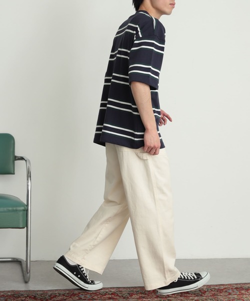 SENSE OF PLACE by URBAN RESEARCH（センスオブプレイスバイアーバンリサーチ）の「『ユニセックス』ボーダーヘビーウエイトTシャツ(5分袖)（Tシャツ/カットソー・メンズ・その他4/その他3/その他2/その他1・LARGE/MEDIUM）」の6枚目の写真