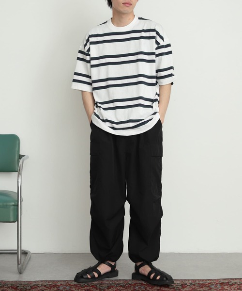 SENSE OF PLACE by URBAN RESEARCH（センスオブプレイスバイアーバンリサーチ）の「『ユニセックス』ボーダーヘビーウエイトTシャツ(5分袖)（Tシャツ/カットソー・メンズ・その他4/その他3/その他2/その他1・LARGE/MEDIUM）」の14枚目の写真