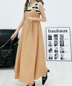 セール】ダブルフェイスニットフレアワンピース（ワンピース