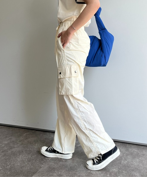 CPCM(シーピーシーエム)の「裾ドロストミリタリーパンツ(カーゴパンツ・レディース・ベージュ/オフホワイト/カーキ・FREE)」の6枚目の写真