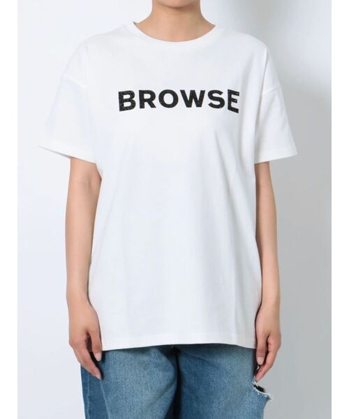 GYDA（ジェイダ）の「BROWSE Bijou BIG Tシャツ（Tシャツ/カットソー・レディース・ブラック/オフホワイト/ピンク・FREE）」の15枚目の写真