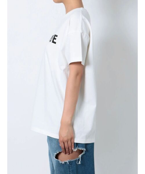 GYDA（ジェイダ）の「BROWSE Bijou BIG Tシャツ（Tシャツ/カットソー・レディース・ブラック/オフホワイト/ピンク・FREE）」の5枚目の写真