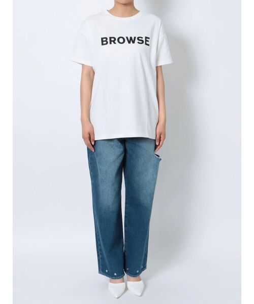 GYDA（ジェイダ）の「BROWSE Bijou BIG Tシャツ（Tシャツ/カットソー・レディース・ブラック/オフホワイト/ピンク・FREE）」の22枚目の写真