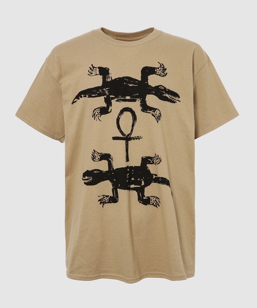 SASQUATCHfabrix.（サスクワァッチファブリックス）の「“CROCODILE” T-SHIRT（Tシャツ/カットソー・メンズ・ホワイト/ベージュ・M/L）」の2枚目の写真